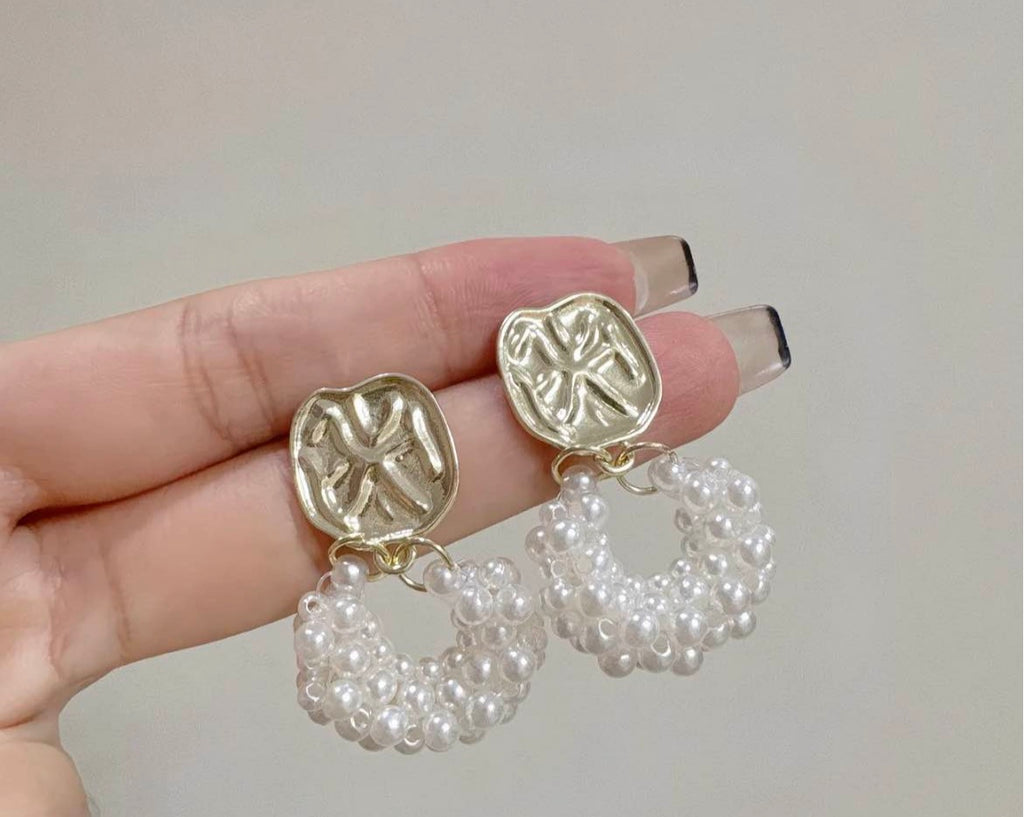 Royal Crown Pearl Earrings