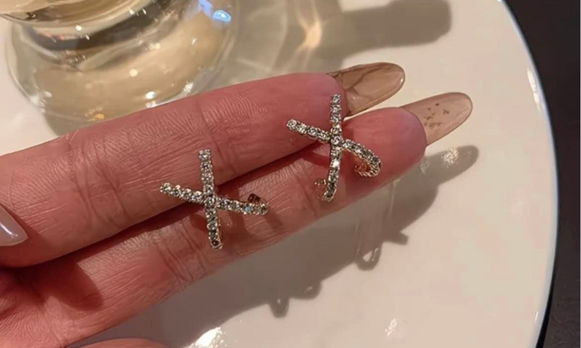 Radiant X-Link Crystal Earrings