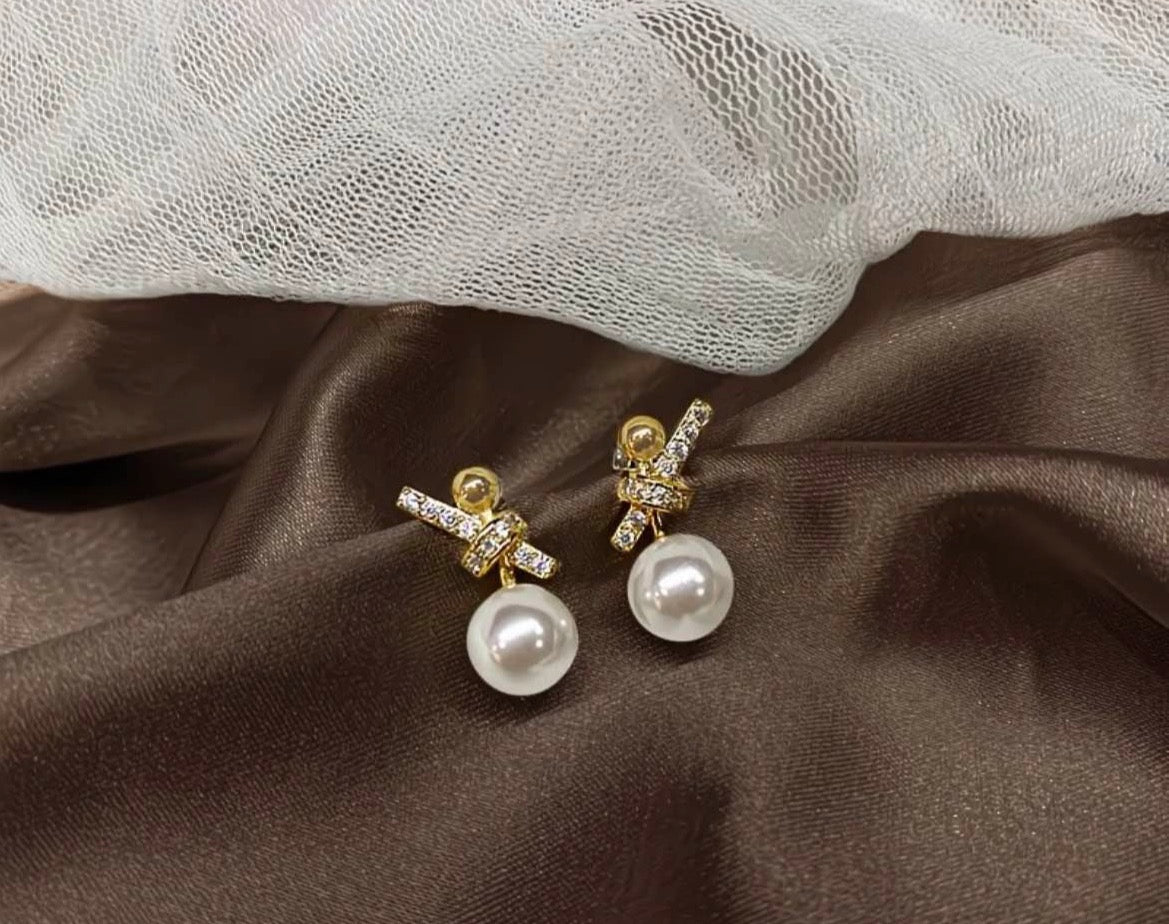 Royal Heirloom Oval Pearl Earrings