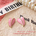 Pink Petal Bloom Stud Earrings