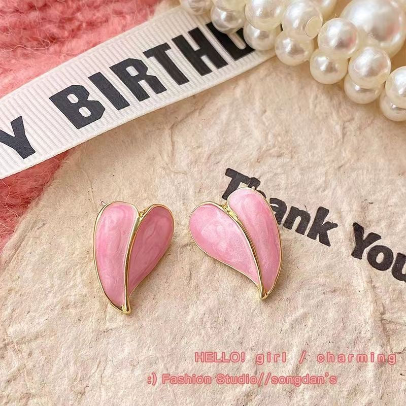 Pink Petal Bloom Stud Earrings