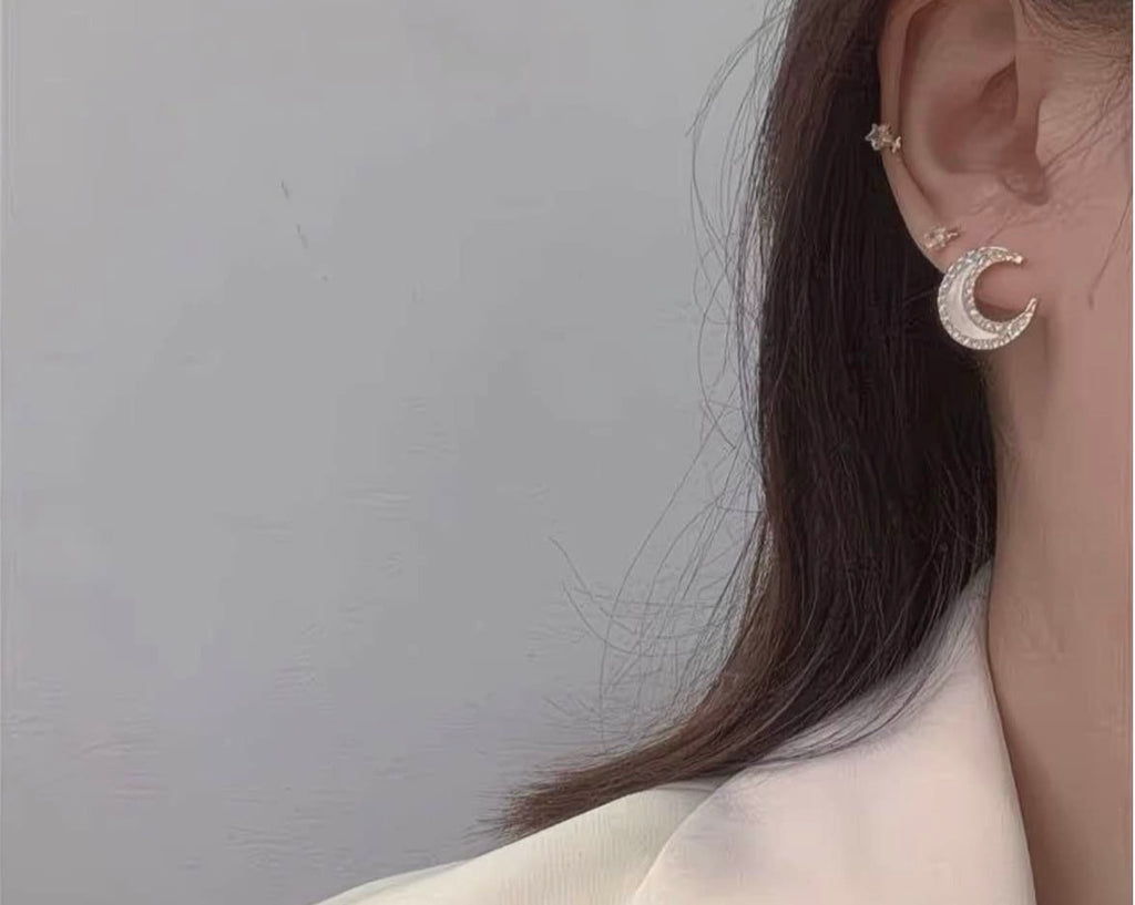 Lunar Glow Crescent Earrings