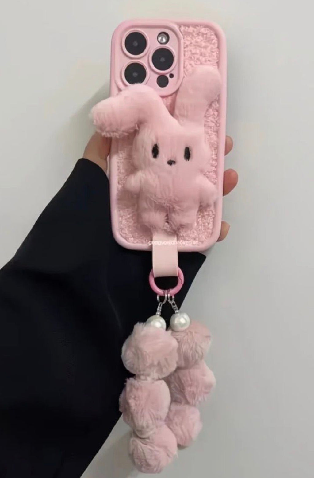 3D Plush Bunny Sherpa Case