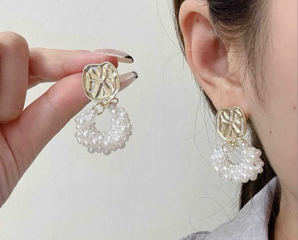 Royal Crown Pearl Earrings