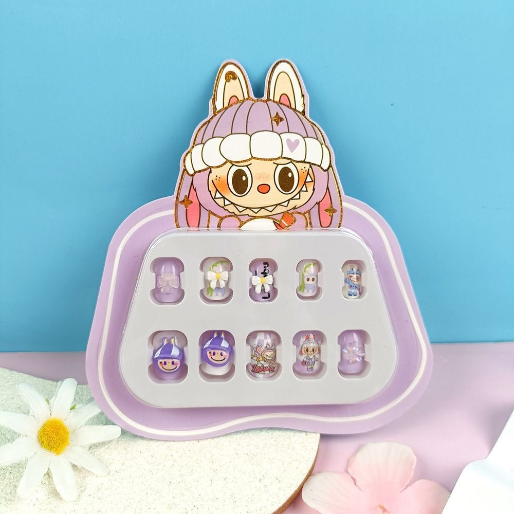 Labubu Cartoon Press-On Nails – Kawaii Cute Nail Set