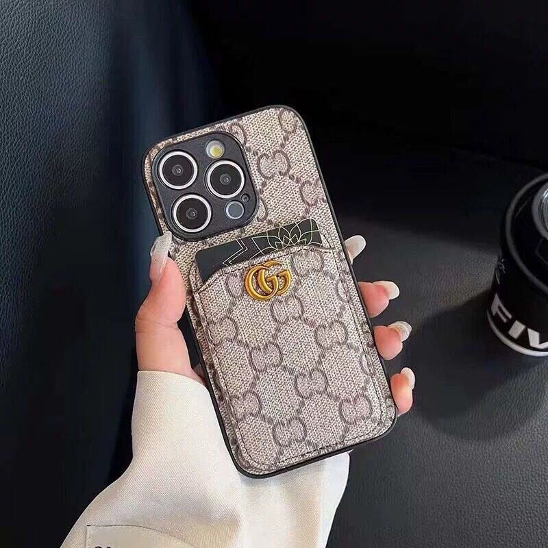 Luxury GUCCI Pocket Leather Phone Case