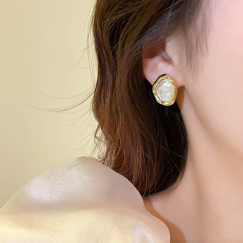 Golden Pearl Muse Studs