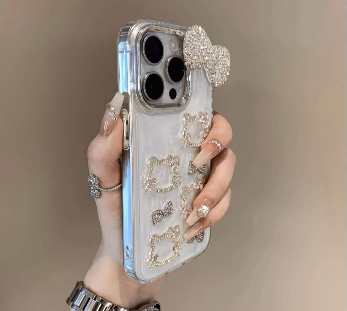 Hello-Kitty Crystal & Bow Case