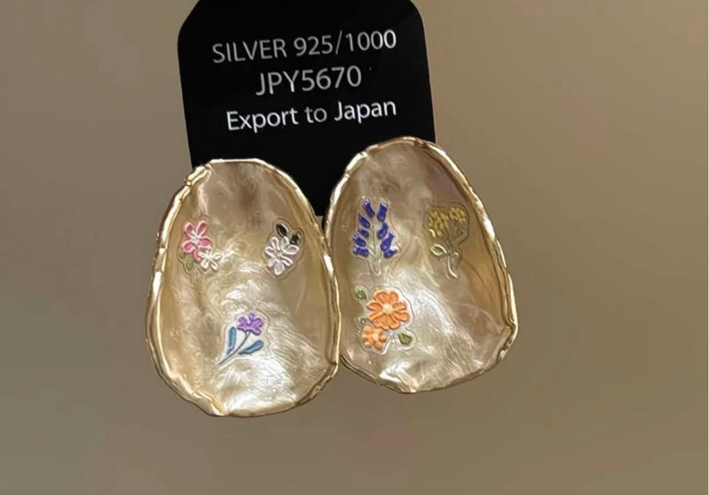 Golden Meadow Shell Earrings