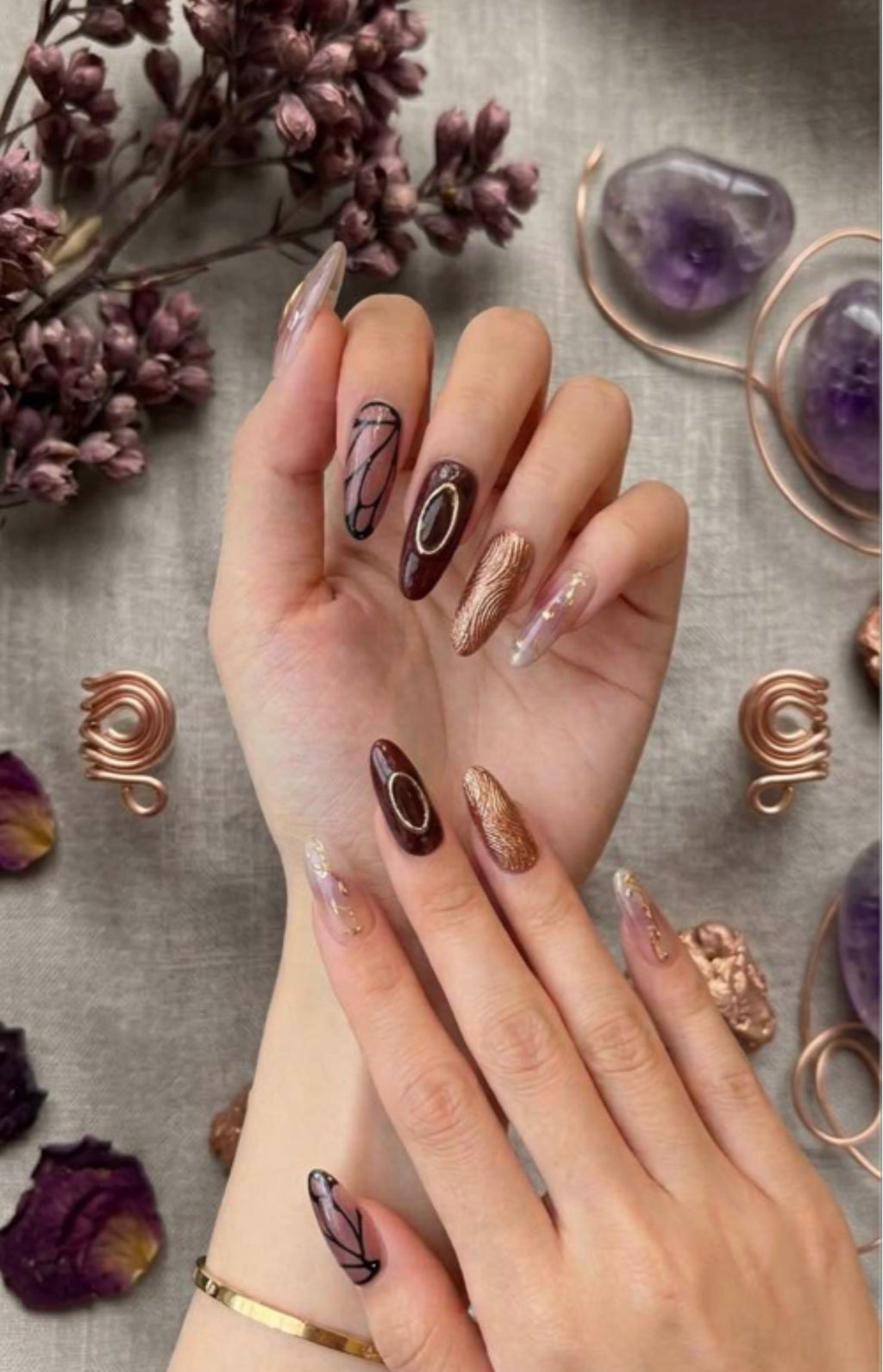 Rose Ember Nails