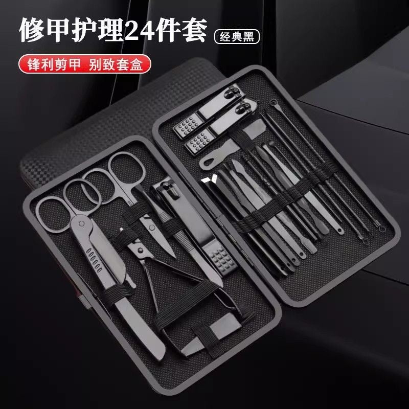 Premium 24-in-1 Professional Manicure & Pedicure Grooming Kit