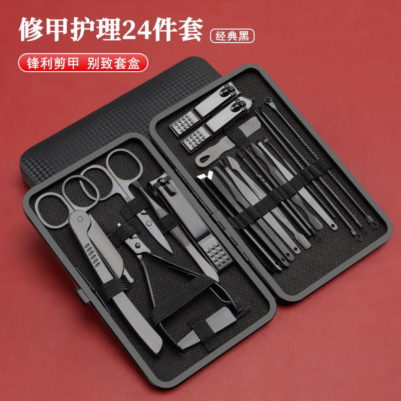 Premium 24-in-1 Professional Manicure & Pedicure Grooming Kit