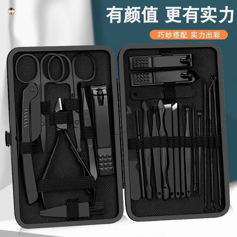 Premium 24-in-1 Professional Manicure & Pedicure Grooming Kit