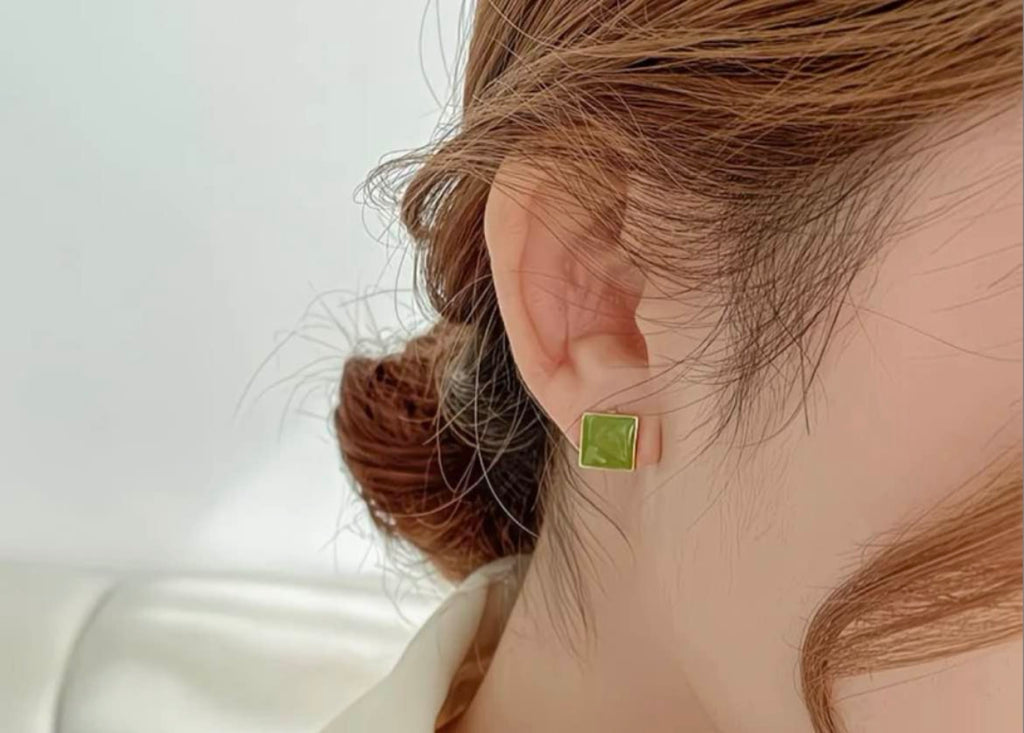 Emerald Geo Earrings