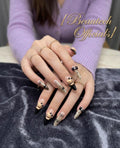 Black Kitty Coquette Nails
