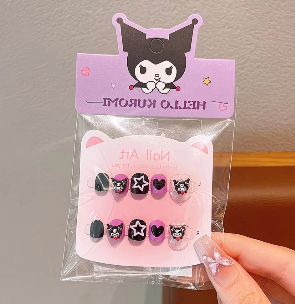 Hello Kuromi Kids Nails
