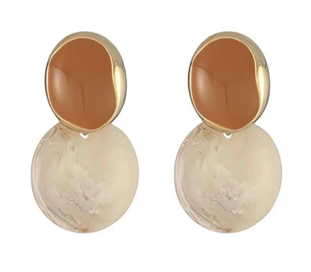 Caramel & Cream Orbit Earring