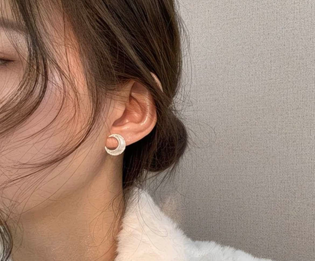 Lunar Glow Crescent Earrings