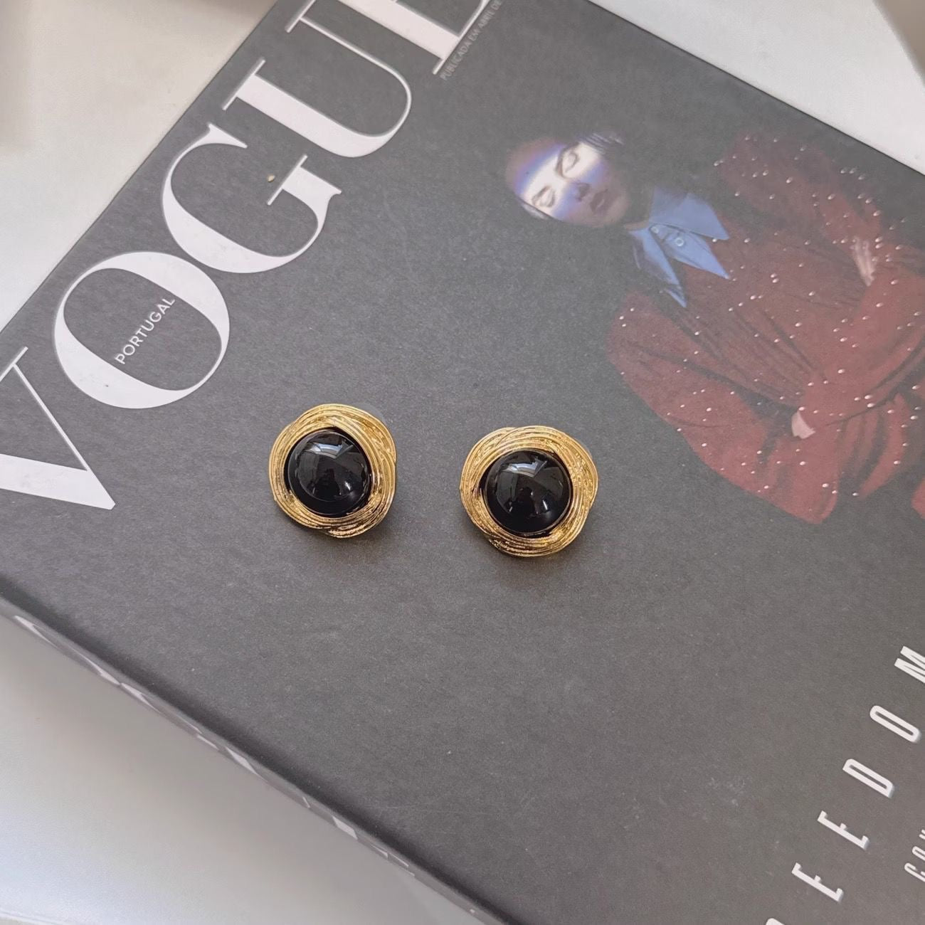 Midnight Luxe Statement Stud Earrings