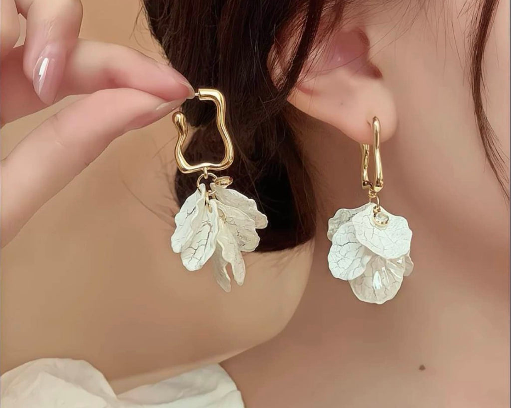 Abstract Lily Petal Earrings