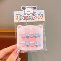 Thombu Blue Bunny Press-On Nails – Kawaii 3D Nail Art Set